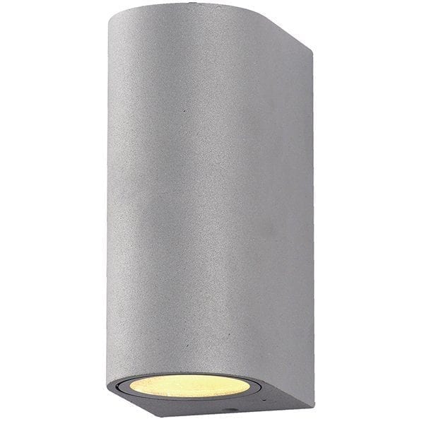 Zidna lampa aluminij siva 2xGU10 IP54